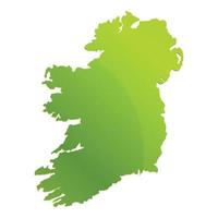 Irlanda punto di riferimento territorio icona, cartone animato stile vettore