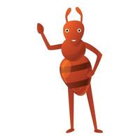 formica ragazzo icona, cartone animato stile vettore