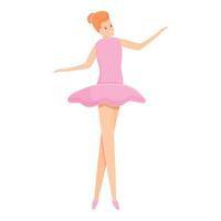 ballerina ragazzo icona, cartone animato stile vettore