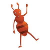 danza formica icona, cartone animato stile vettore