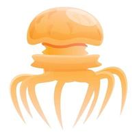 selvaggio Medusa icona, cartone animato stile vettore