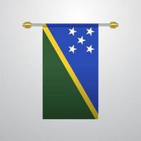 Salomone isole sospeso bandiera vettore