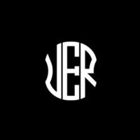 uer lettera logo astratto creativo design. uer unico design vettore