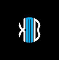 xmd lettera logo astratto creativo design. xmd unico design vettore
