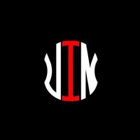 uin lettera logo astratto creativo design. uin unico design vettore