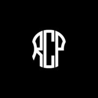 rcp lettera logo astratto creativo design. rcp unico design vettore