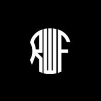 rf lettera logo astratto creativo design. rf unico design vettore