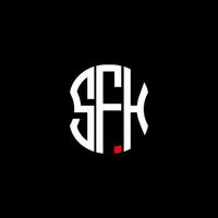 sf lettera logo astratto creativo design. sf unico design vettore