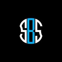 sbs lettera logo astratto creativo design. sbs unico design vettore