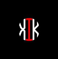 xik lettera logo astratto creativo design. xik unico design vettore