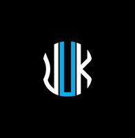 uk lettera logo astratto creativo design. uk unico design vettore