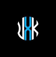 uxk lettera logo astratto creativo design. uxk unico design vettore