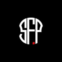 sfp lettera logo astratto creativo design. sfp unico design vettore