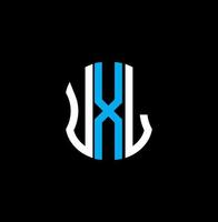 uxl lettera logo astratto creativo design. uxl unico design vettore