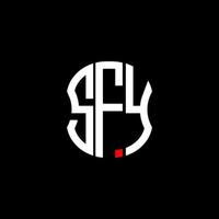 sfy lettera logo astratto creativo design. sfy unico design vettore