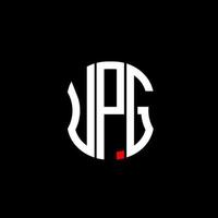 upg lettera logo astratto creativo design. upg unico design vettore