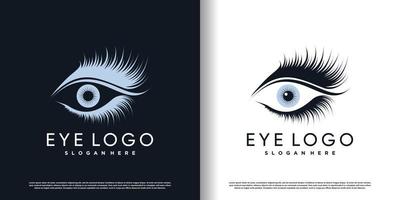 occhio logo design modello con creativo concetto premio vettore