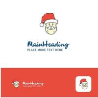 creativo Santa clausola logo design piatto colore logo posto per tagline vettore illustrazione