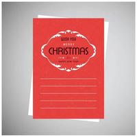 Natale saluti carta design con rosso sfondo vettore