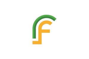 lettera f logo astratto vettore