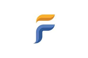 lettera f logo astratto vettore