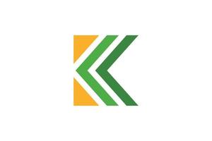 K lettera colorato logo vettore