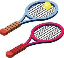 tennis illustrazione nel 3d isometrico stile vettore