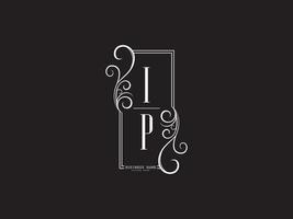 tipografia ip logo, lusso ip pi logo lettera vettore