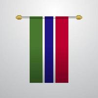 Gambia sospeso bandiera vettore