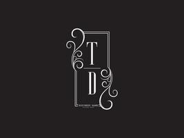 lettera td logo, td astratto lusso lettere logo monogramma vettore