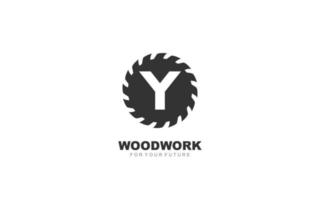 y logo segheria vettore per la lavorazione del legno azienda. iniziale lettera carpenteria modello vettore illustrazione per il tuo marca.