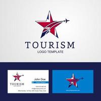 viaggio unito regno bandiera creativo stella logo e attività commerciale carta design vettore