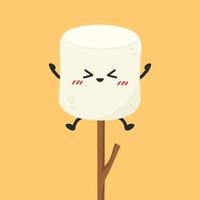 marshmallow cartone animato. marshmallow personaggio design. marshmallow vettore. vettore