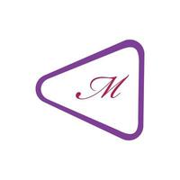 lettera m business aziendale astratto unità vector logo design template
