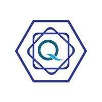 lettera q business aziendale astratto unità vector logo design template