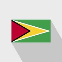 Guyana bandiera lungo ombra design vettore
