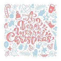 lettering calligrafico molto buon natale vettore