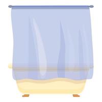 doccia tenda lusso icona, cartone animato stile vettore