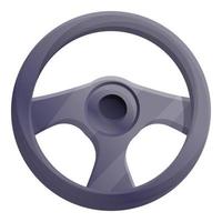 sport auto timone ruota icona, cartone animato stile vettore