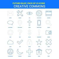 creativo commons icone Futuro blu 25 icona imballare vettore