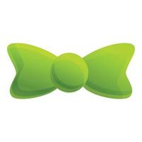 Irlanda verde arco cravatta icona, cartone animato stile vettore