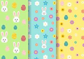 Bunny Easter Pattern gratuito vettore