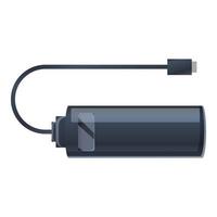 USB energia banca icona, cartone animato stile vettore