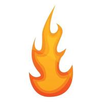 elemento fuoco fiamma icona, cartone animato stile vettore