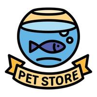 pesce animale domestico memorizzare logo, schema stile vettore