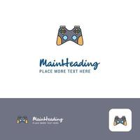 creativo gioco controllore logo design piatto colore logo posto per tagline vettore illustrazione