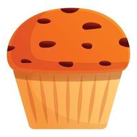 autunno festa Cupcake icona, cartone animato stile vettore