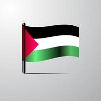 Palestina agitando brillante bandiera design vettore