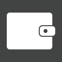 icona del glifo del portafoglio invertito vettore