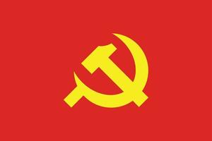 bandiera di il comunista festa vettore